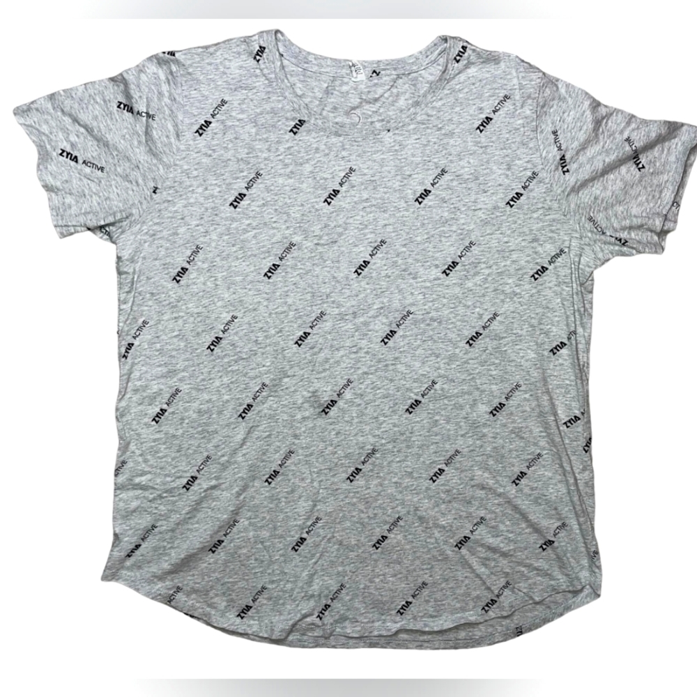 Zyia Gray Zyia Pattern Swoop T size XL EUC
